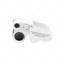 30X 60X Jewelry Loupe LED Lighted Illuminated Jewelers Eye Loop 2 Lens Magnifier