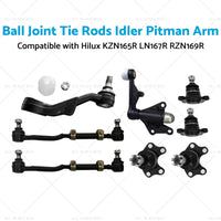 Ball Joint Tie Rods Idler Pitman Arm Suitable for Hilux LN167R RZN169R KZN165R