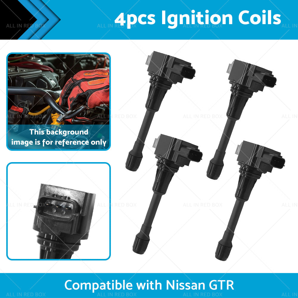 4PCS Ignition Coil Suitable for Nissan R35 GT-R 3. 8L VR38DETT 08-15 22448JF00B