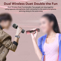 Wireless Blue-tooth Portable Karaoke Microphone Speaker Mic USB Speaker Portable