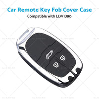 Zinc Alloy Remote Key Fob Case Cover Shell Suitable For LDV D90 3buttons Silver