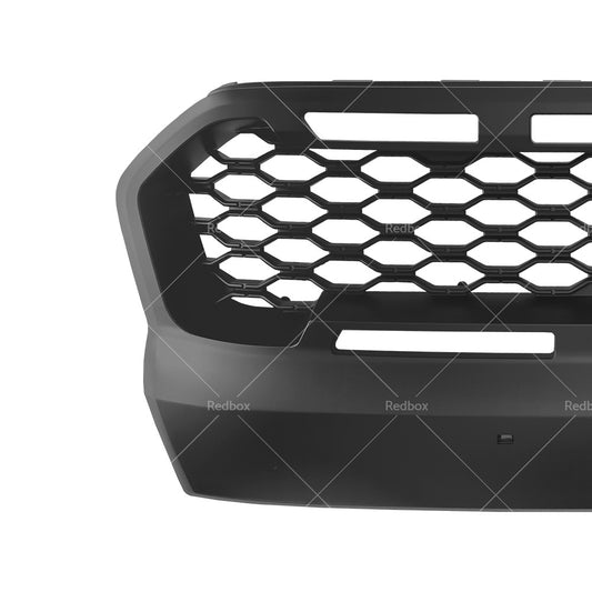 Matte Black Front Mesh Grill for Ford Ranger PX2 2015 2016 2017 2018 incl WT