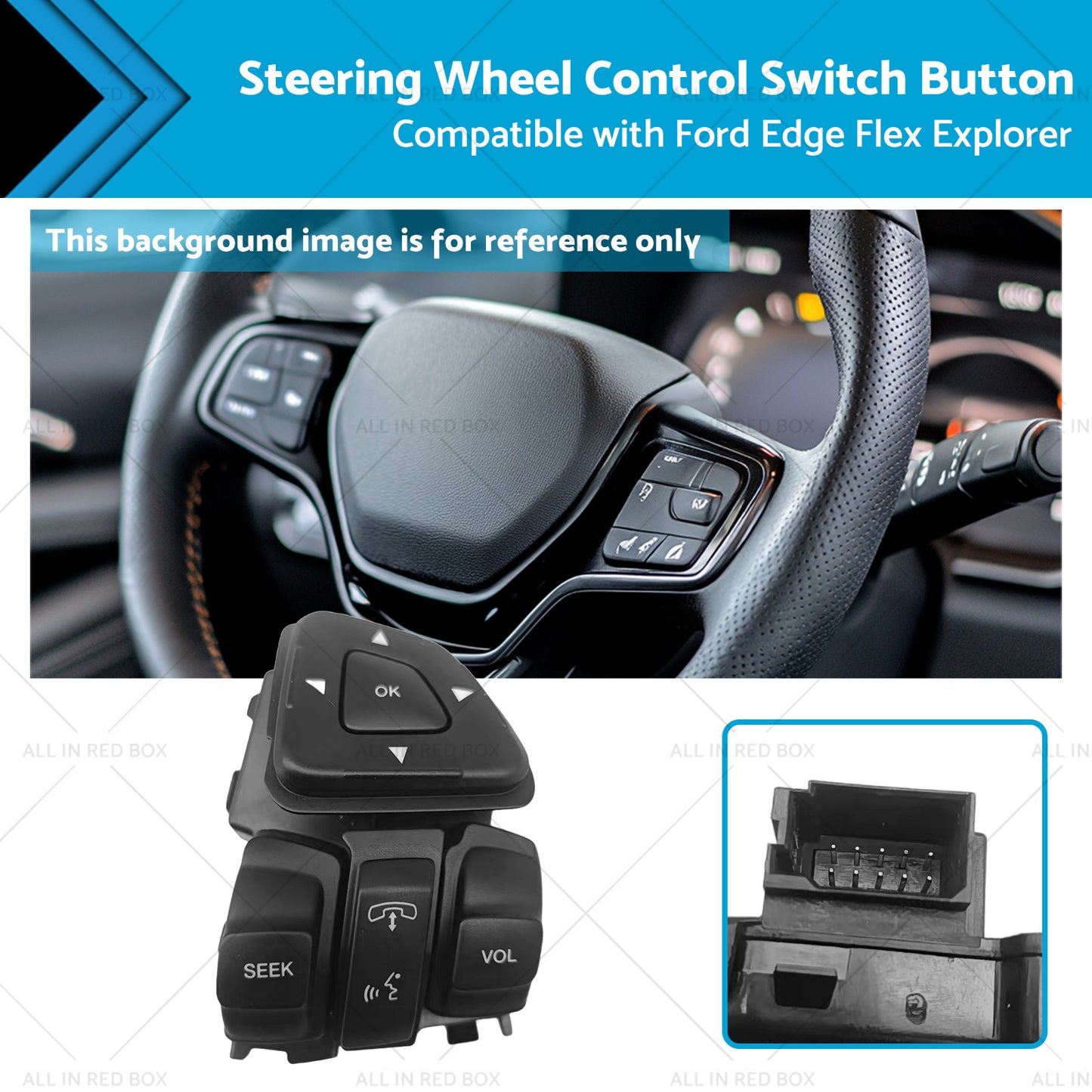 Steering Wheel Control Switch Multifunction Button Suitable for Ford Edge Flex