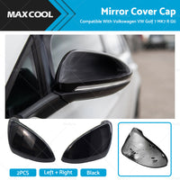 Glossy Black Mirror Cover Cap Suitable For Volkswagen VW Golf 7 MK7 R Gti 14-19