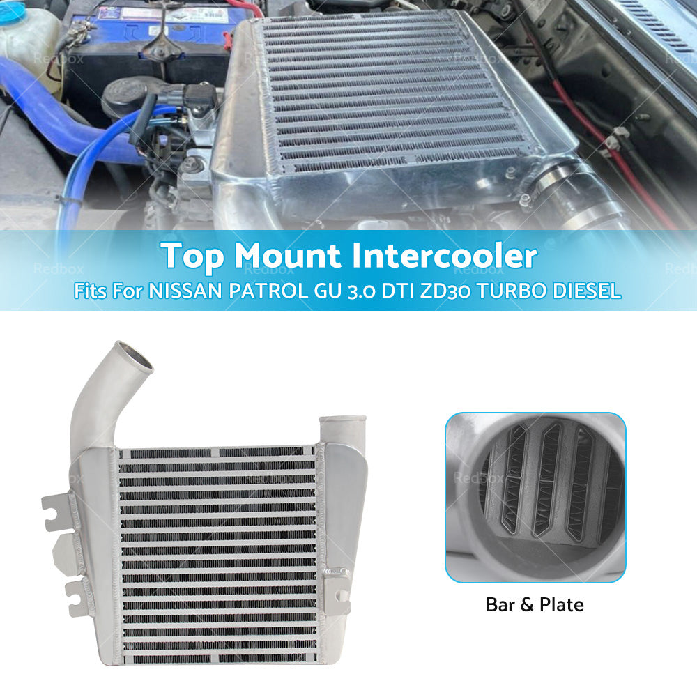 TOP MOUNT INTERCOOLER fit NISSAN PATROL GU 3. 0 DTI ZD30 TURBO DIESEL 1999-2012