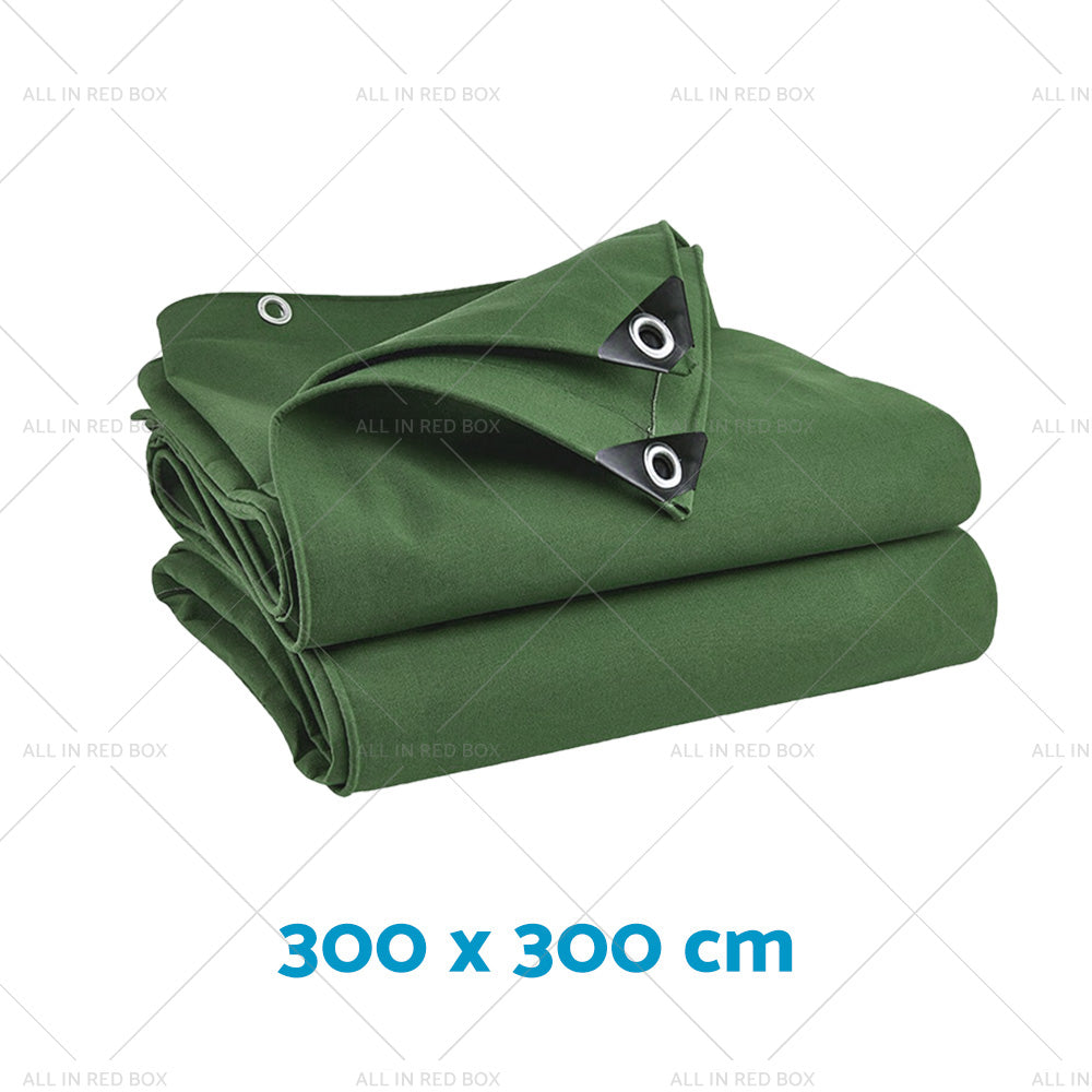 3 Types Army Heavy Duty Canvas Tarp Tarpaulin Sun Blocked Waterproof Dustproof