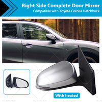 {{ Door Mirror Suitable for Toyota Corolla ZRE182 12-18 Hatch Right Silver Heated }} - Buy Car Parts Online at {{ Kaka Auto Parts }}.