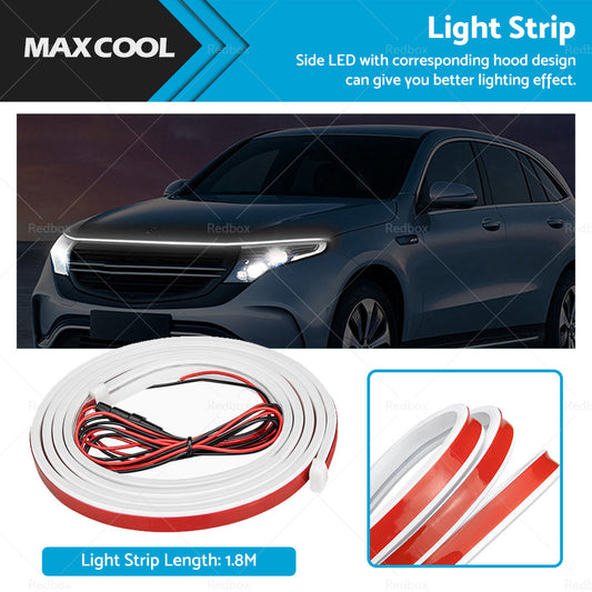 1.8M  Start Scan Dynamic LED DRL Car Hood Light Strip Daytime Running Light