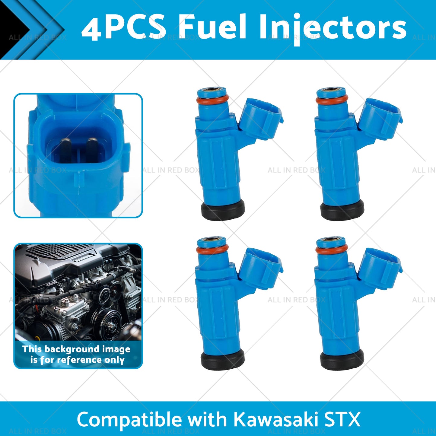 4PCS Fuel Injectors Suitable for STX 15F 2003-2007 Kawasaki STX 12F 2004-2016