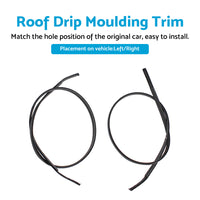 LH  and  RH Side Roof Drip Moulding Trim Suitable For 06-16 Toyota Yaris Hatchback