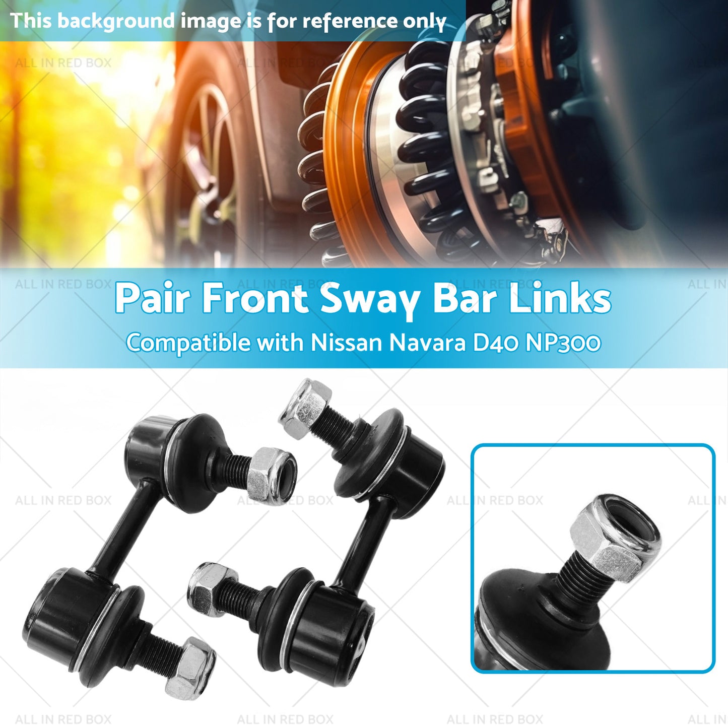 Front Sway Bar Links Suitable for Nissan Navara D40 Pathfinder R51 NP300 05-15