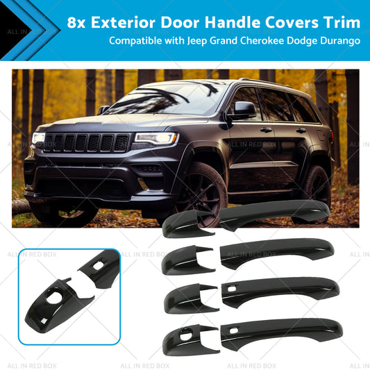 8pcs Exterior Door Handle Covers Trim Suitable for Jeep Grand Cherokee Chrysler