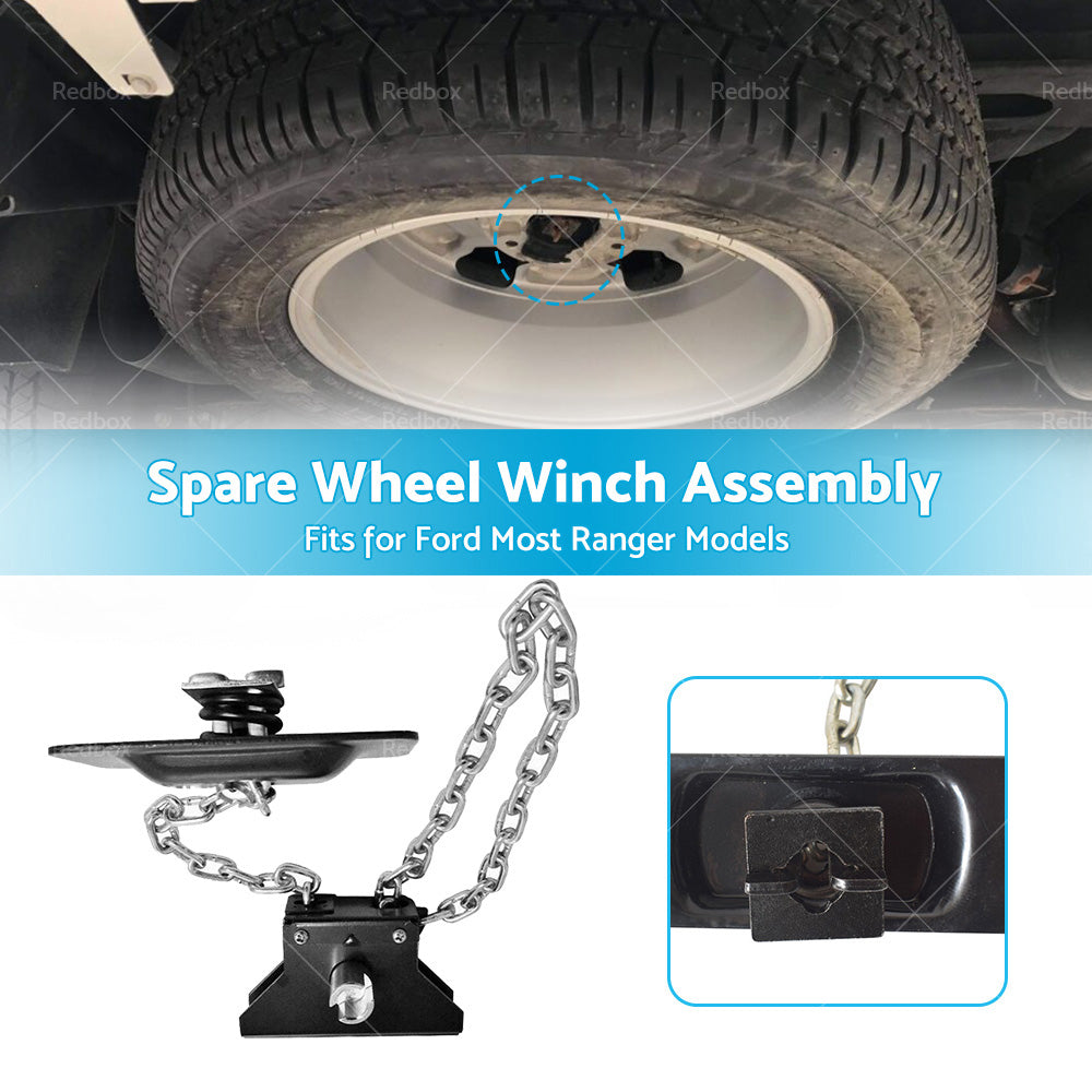 Spare Wheel Tyre Winch Winder Assembly Fits For Ford Ranger Models Heavy Duty