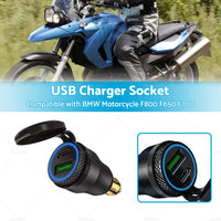 Dual USB Charger Hella DIN Type C Plug Socket Suitable For BMW Ducati Motorcycle