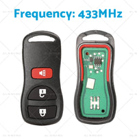 2pc Remote Flip Car Key Suitable for Nissan X-Trail T30 02-07 433MHz Replacement