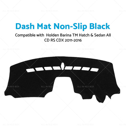 Dash Mat Suitable For Holden Barina TM Hatch  and  Sedan All CD RS CDX 11-16 Black