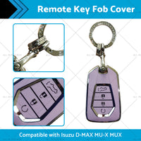 TPU Car Remote Key Fob Cover Suitable for Isuzu D-MAX MU-X MUX 4 Button Purple