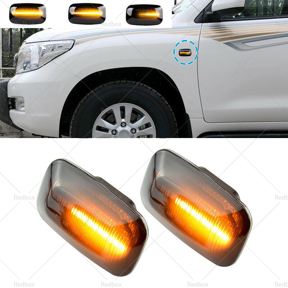 2 x LED Side Marker Turn Signal Indicator Light Suitable for Toyota Landcruiser