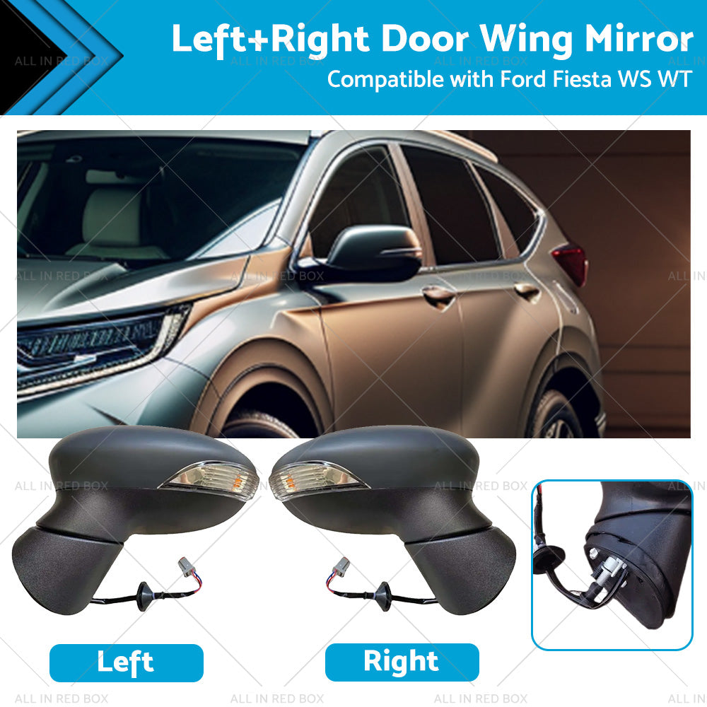 RH  LH Pair Electric Door Mirror No Heat Suitable For Ford Fiesta WS WT 08~17