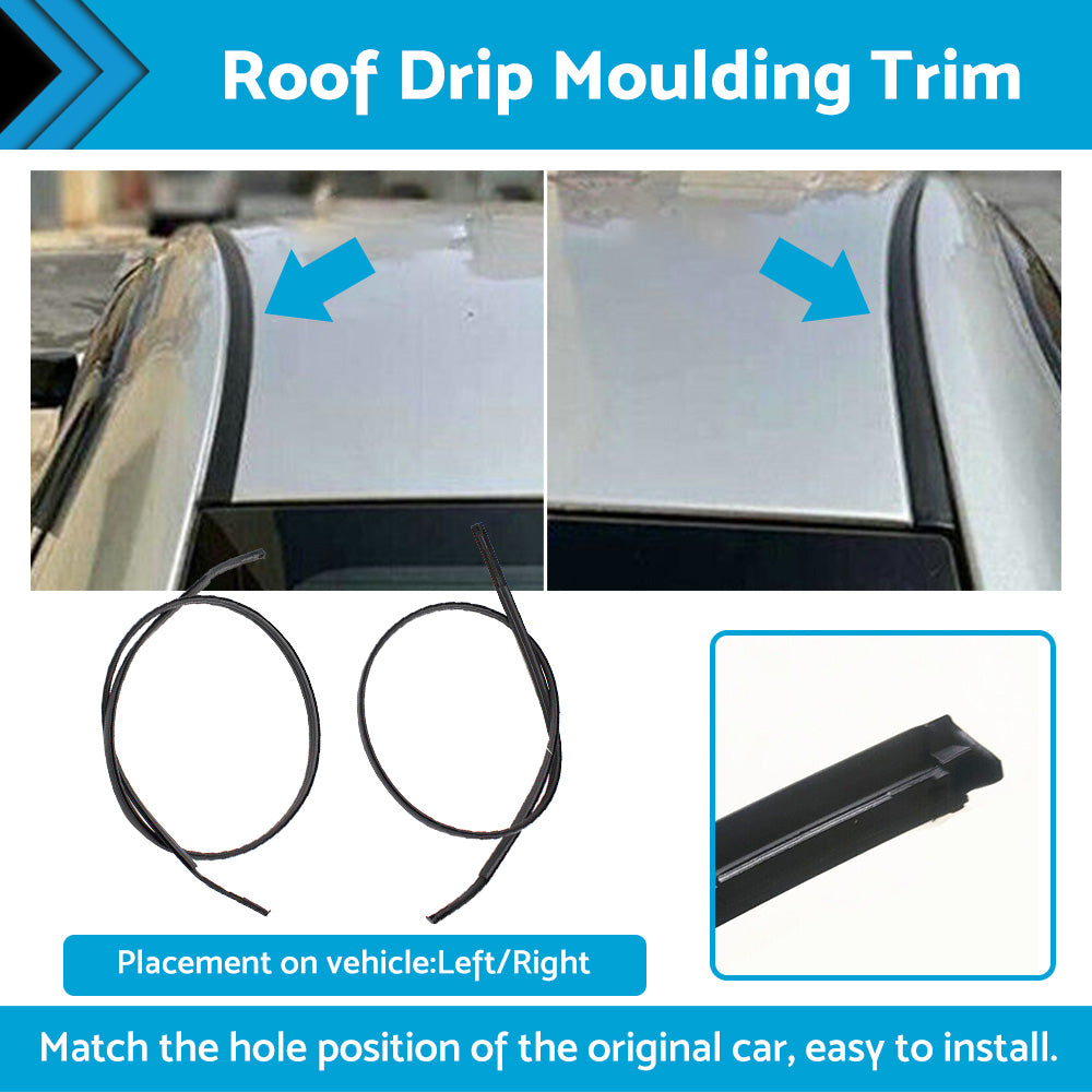 LH  and  RH Side Roof Drip Moulding Trim Suitable For 06-16 Toyota Yaris Hatchback