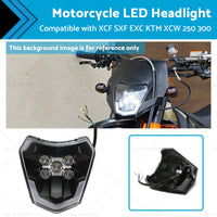 Motorcycle LED Headlight Suitable For XCF SXF EXC KTM XCW 250 300 350 450 500