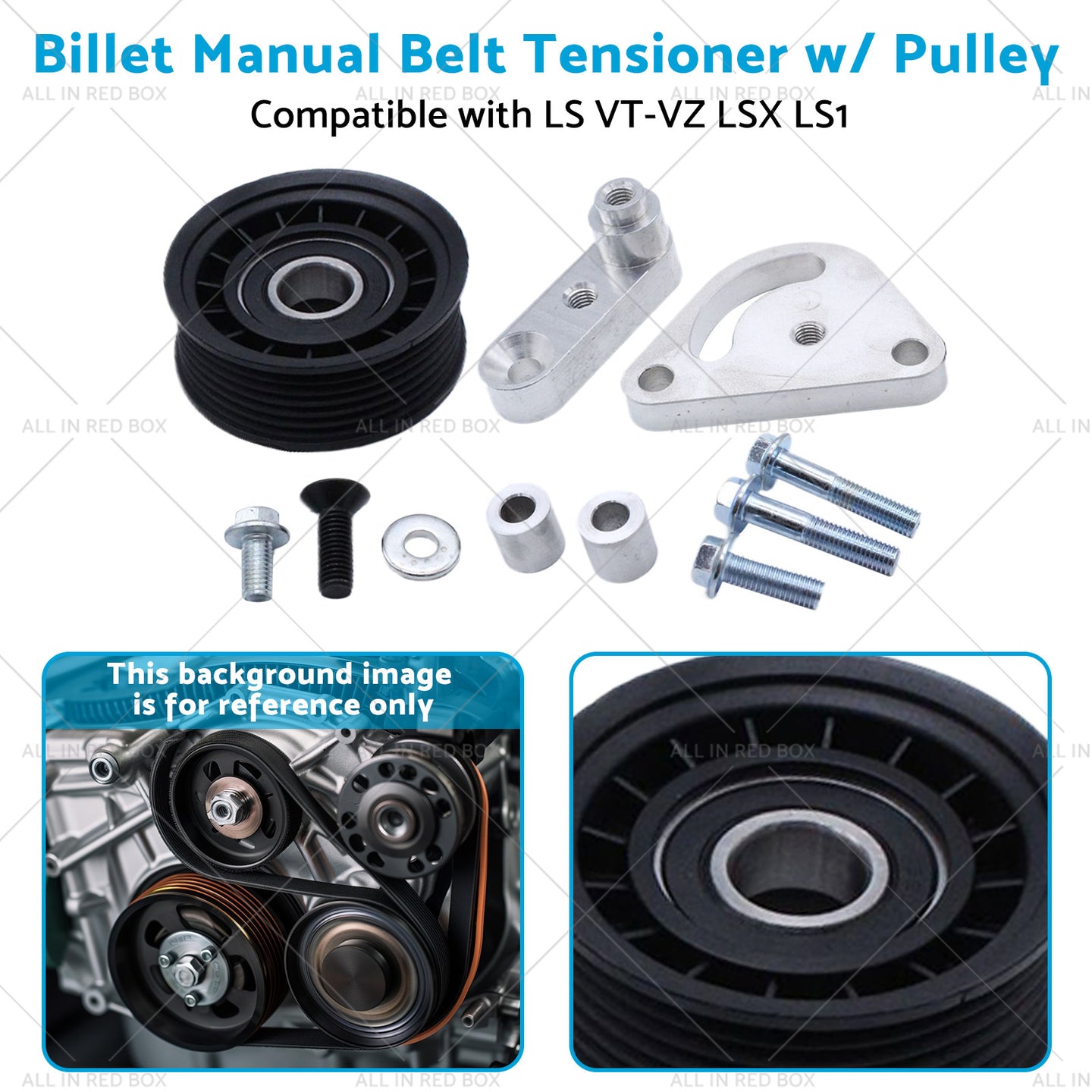 {{ Billet Manual Belt Tensioner w or  Pulley Suitable for 98-06 LS VT-VZ LSX LS1 }} - Buy Car Parts Online at {{ Kaka Auto Parts }}.