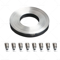 304 Stainless Steel Worm Clamp Hose Clamps Strap with Fasteners Adjustable DIY