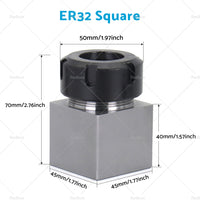 ER-32 Hex Square Collet Block Spring Chuck Collet Holder Lathe Engraving Machine