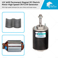 12V 30W Permanent Magnet DC Electric Motor High Speed CW CCW Generator