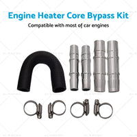 Car Engine Heater Core Bypass Kit 5 or 8in 3 or 4in Hose Fitting Aluminum For Most