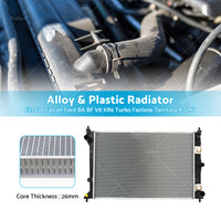 Cooling Radiator Rad For Falcon Ford BA BF V8 XR6 Turbo Fairlane Territory AT MT