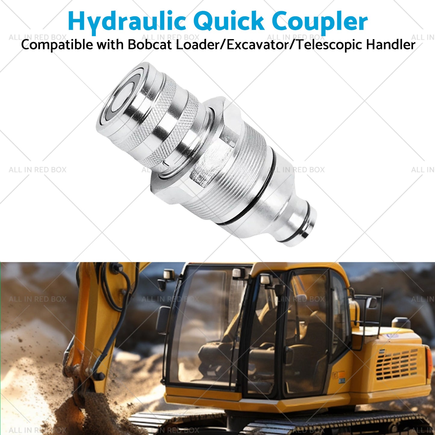 Suitable For Bobcat Female Hydraulic Coupler Flat Faced Quick 7246802 FFH 48mm