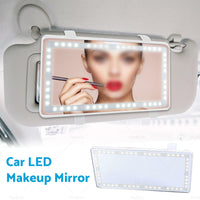 Car Sun Visor LED Makeup Cosmetic Mirror Set with 3 Type Light Touch Screen New
