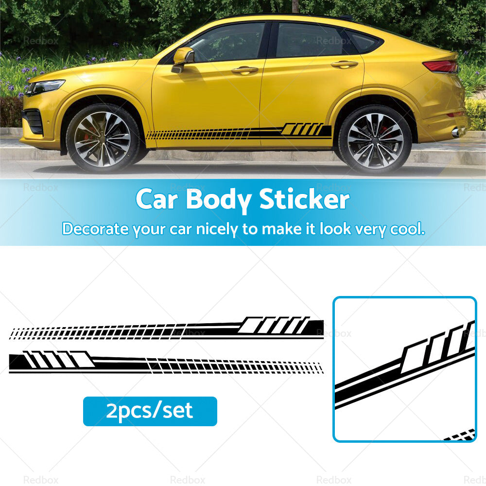 2pcs set Car Body Stickers Long Stripe Side Skirt Decoration Decals