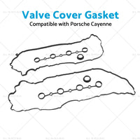 Left Right Valve Cover Gasket Spark Plug Seals Cam Gasket Suitable for Cayenne