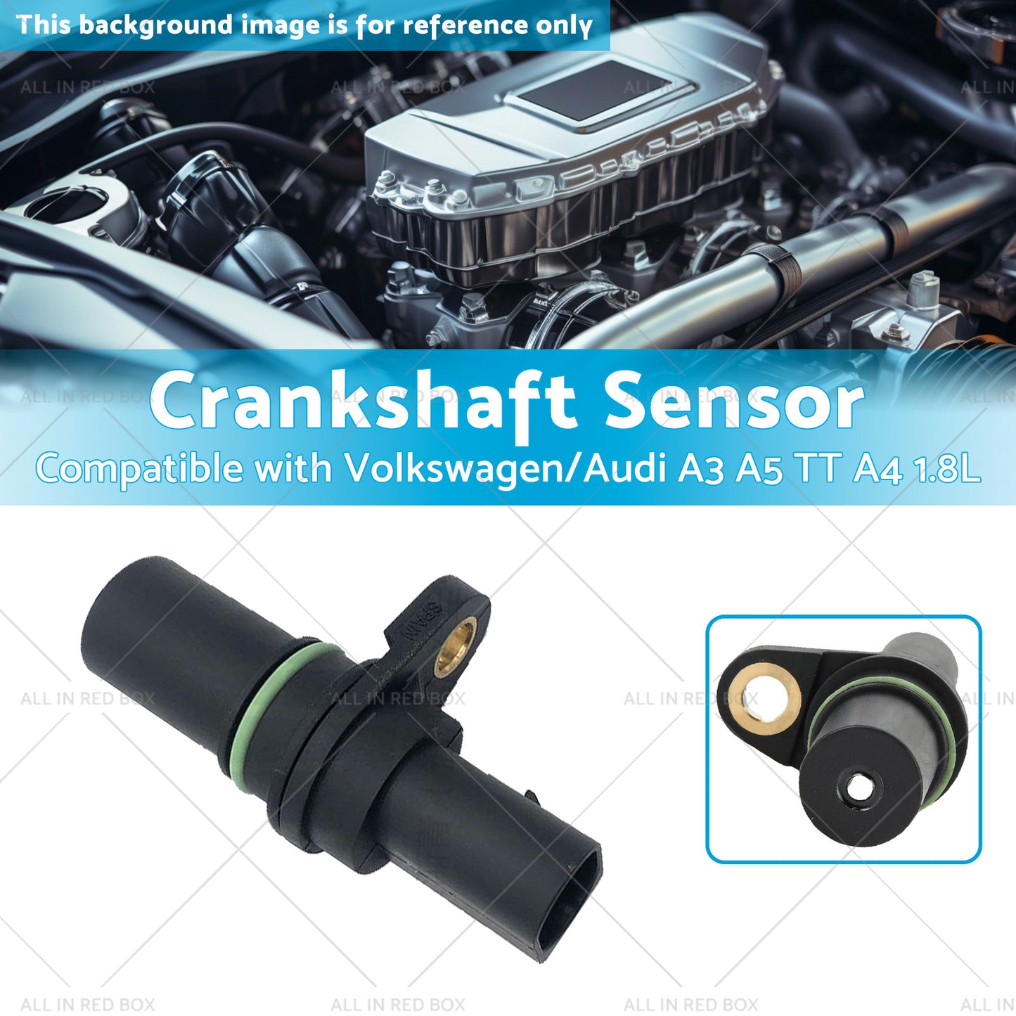 1x Crankshaft Sensor Suitable for 1.8L 2.0L Volkswagen Audi A3 A5 TT A4