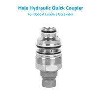 For Bobcat Male Hydraulic Flat Face Quick Coupler 6679837 46mm 1 13 or 16 inch  thread