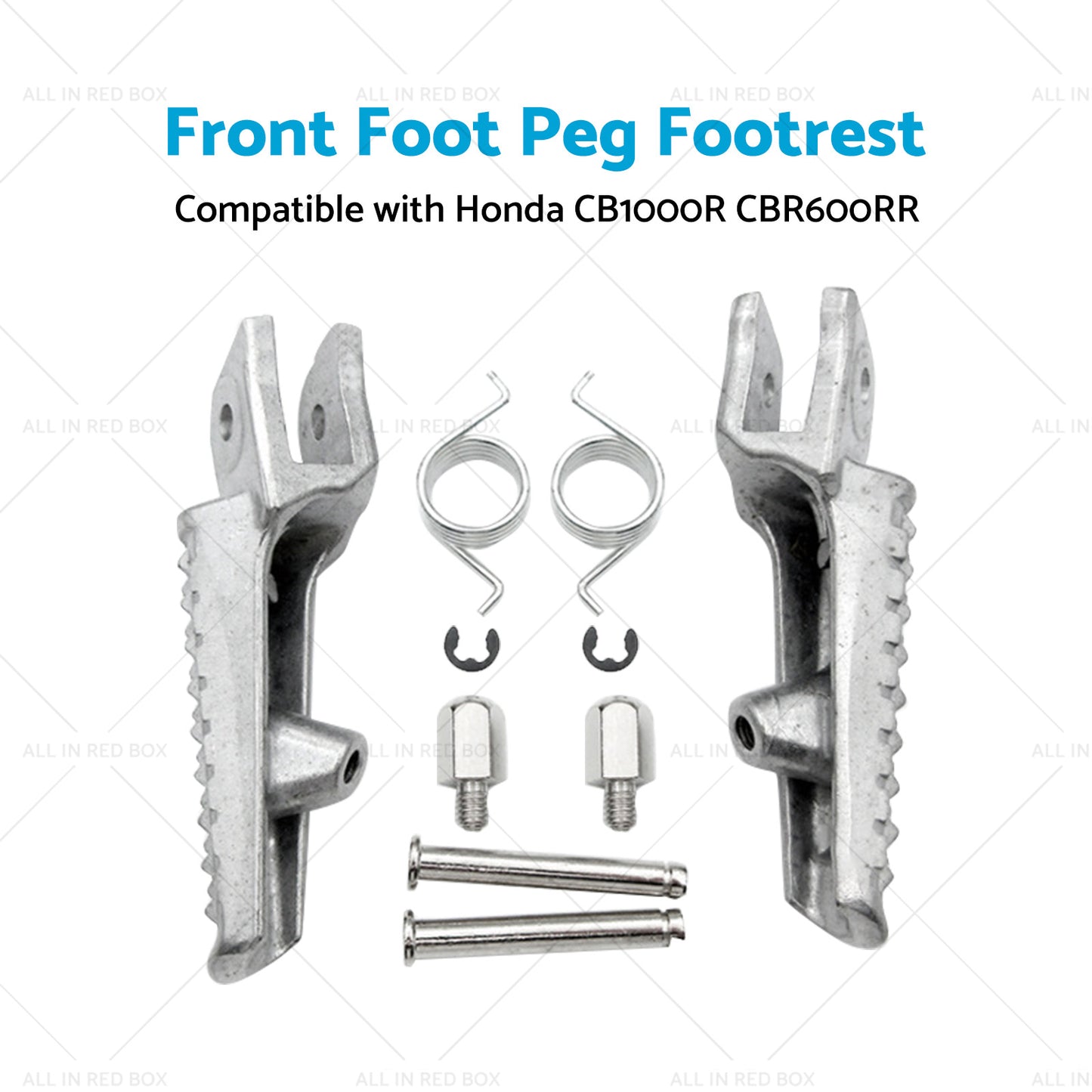 Front Foot Peg Footrest Silver Suitable For Honda CB1000R CBR600RR CBR1000RR