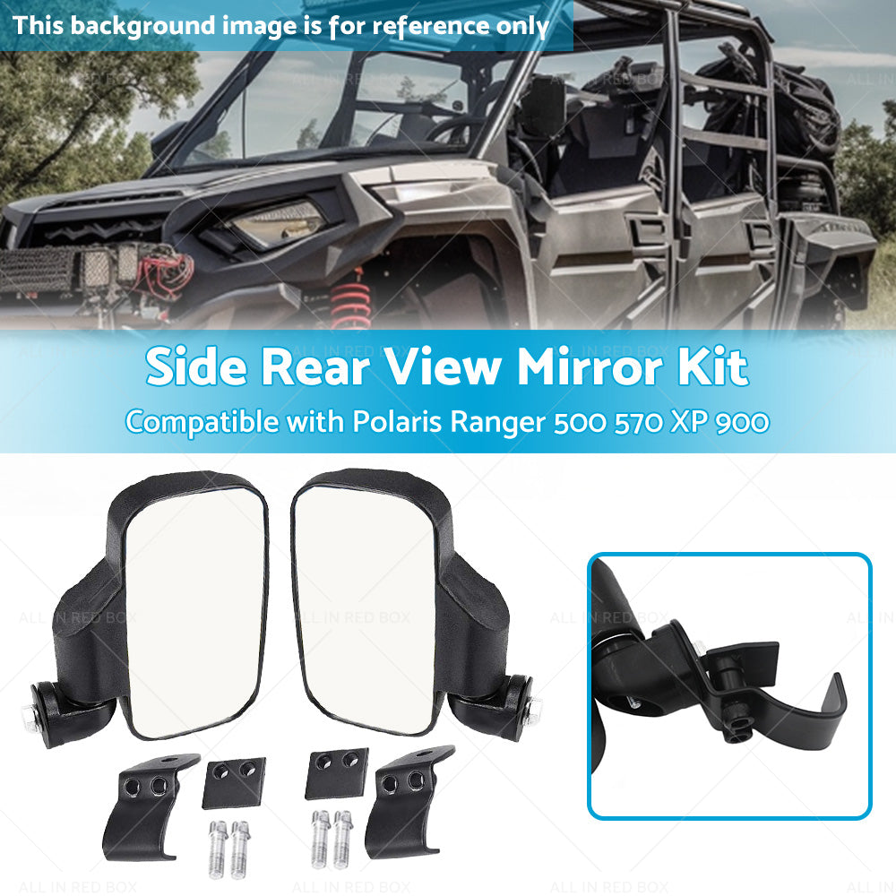 UTV Side Rear View Mirrors For Polaris Ranger 500 570 XP 900 1000 General XP1000