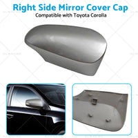 Right Mirror Cover Cap Suitable for Toyota Corolla 12-18 Silver 1F7 RH Side