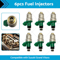 6PCS Fuel Injector Suitable for Suzuki Grand Vitara SQ625 H25A 2. 5L V6 1998-2005