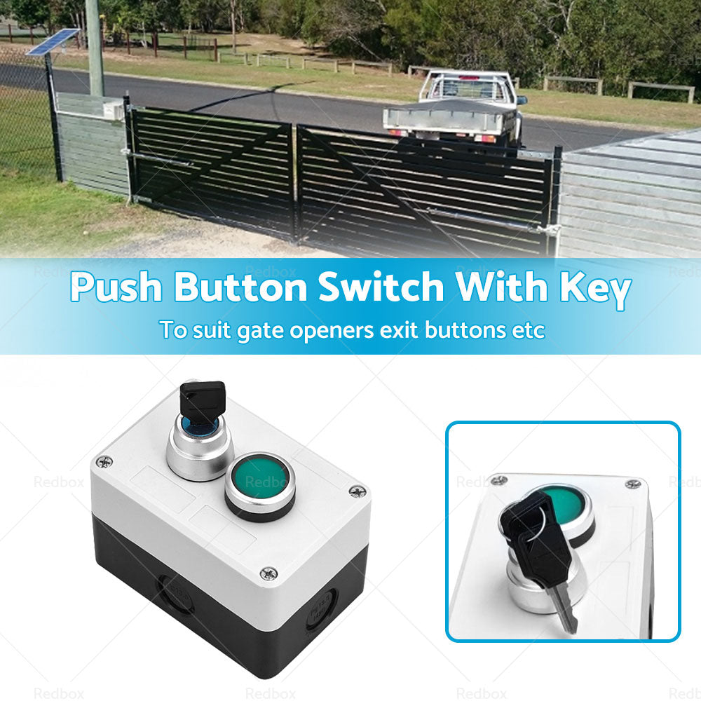 Weatherproof Push Button Switch Suitable for Gate Opener with Key