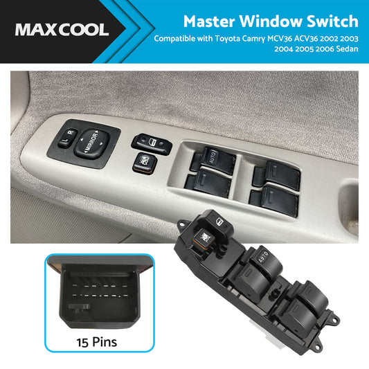 Master Window Switch Suitable For Toyota Camry MCV36 ACV36 2002-2006 Driver Side