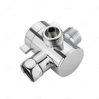 1 2 in Three Way T-adapter Valve For Toilet Bidet Shower Head Diverter Valve