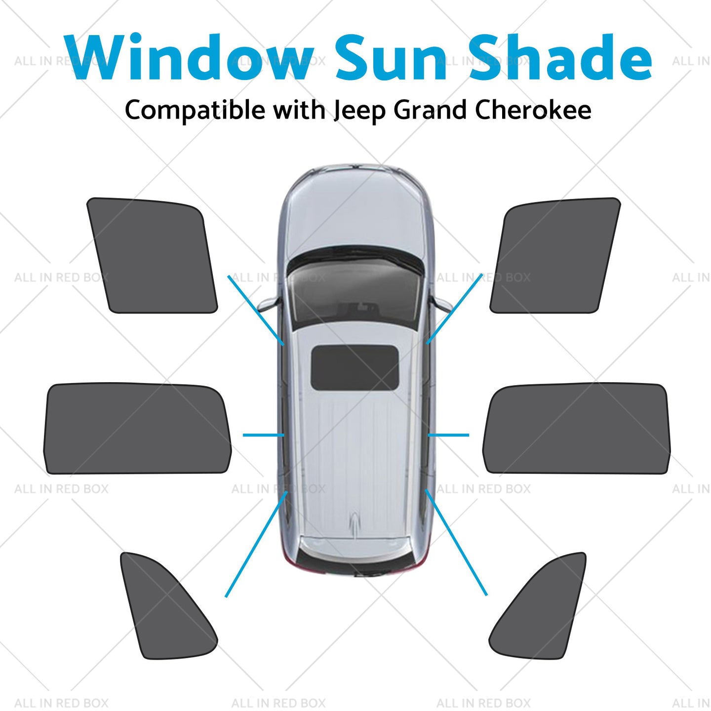 {{ Front Rear Port Window Magnetic Mesh Sun Shade Suitable for Jeep Grand Cherokee }} - Buy Car Parts Online at {{ Kaka Auto Parts }}.