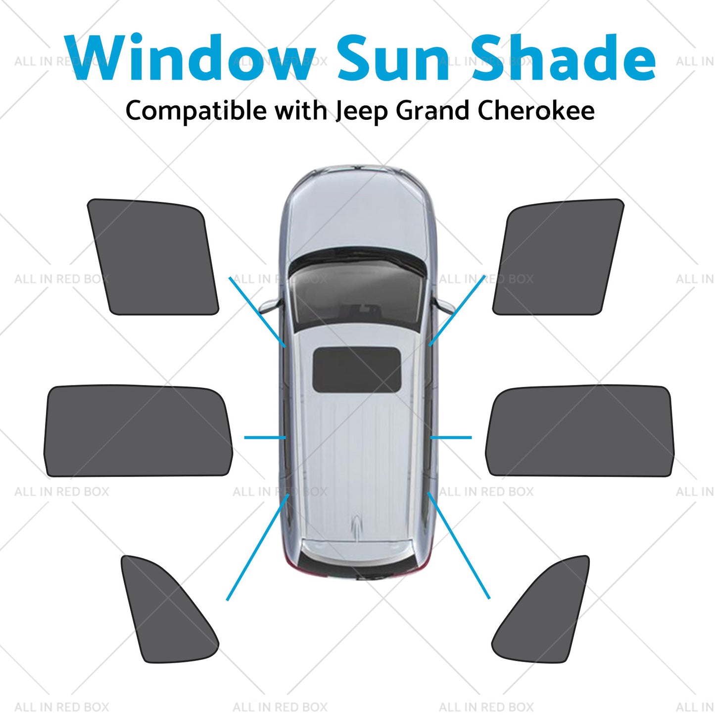 {{ Front Rear Port Window Magnetic Mesh Sun Shade Suitable for Jeep Grand Cherokee }} - Buy Car Parts Online at {{ Kaka Auto Parts }}.