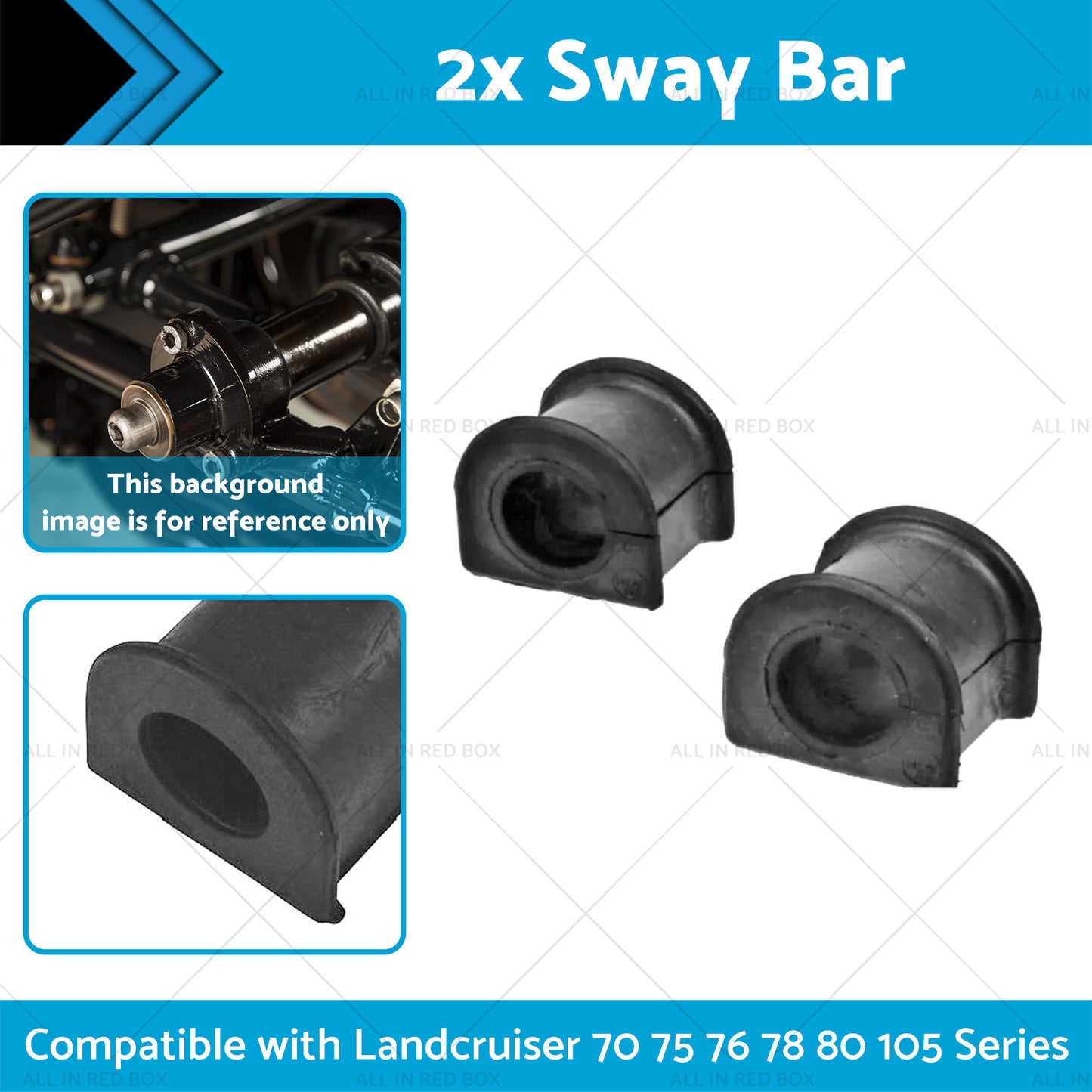 2x Sway Bars Suitable for Landcruiser 70 75 76 78 80 105 Series FJ80 HZJ80 HDJ80