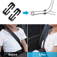 2x Locking Clip Metal Automotive Type Car Safety Seat Belt Steel Adjuster