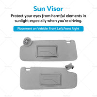 Pair Sun Visor Left Right Suitable For Holden Barina TM 2011-2018 Grey