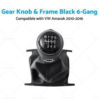 Gear Knob  and  Frame Black 6-Gang Suitable for VW Amarok 2010-2016